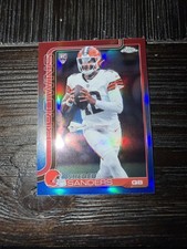 2025 Topps Chrome Shedeur Sanders Red White & Blue Rookie #315 Browns Rookie RC