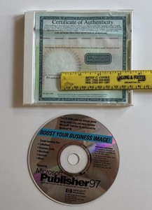 Microsoft Publisher 97 PC Software CD with Product Key