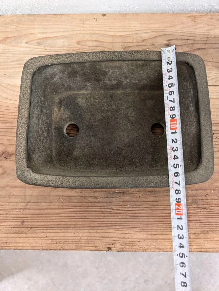 Koyo бонсай горшок темно серый глазурь овальный 9,25» (23,5 см) токонаме б/у из Японии - Изображение 4 из 4