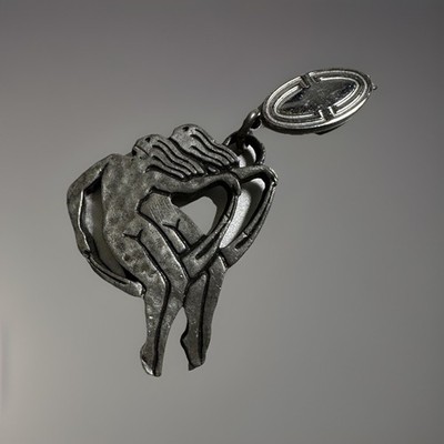 Silver Tone Gemini II Zodiac Sign  Twins  Charm