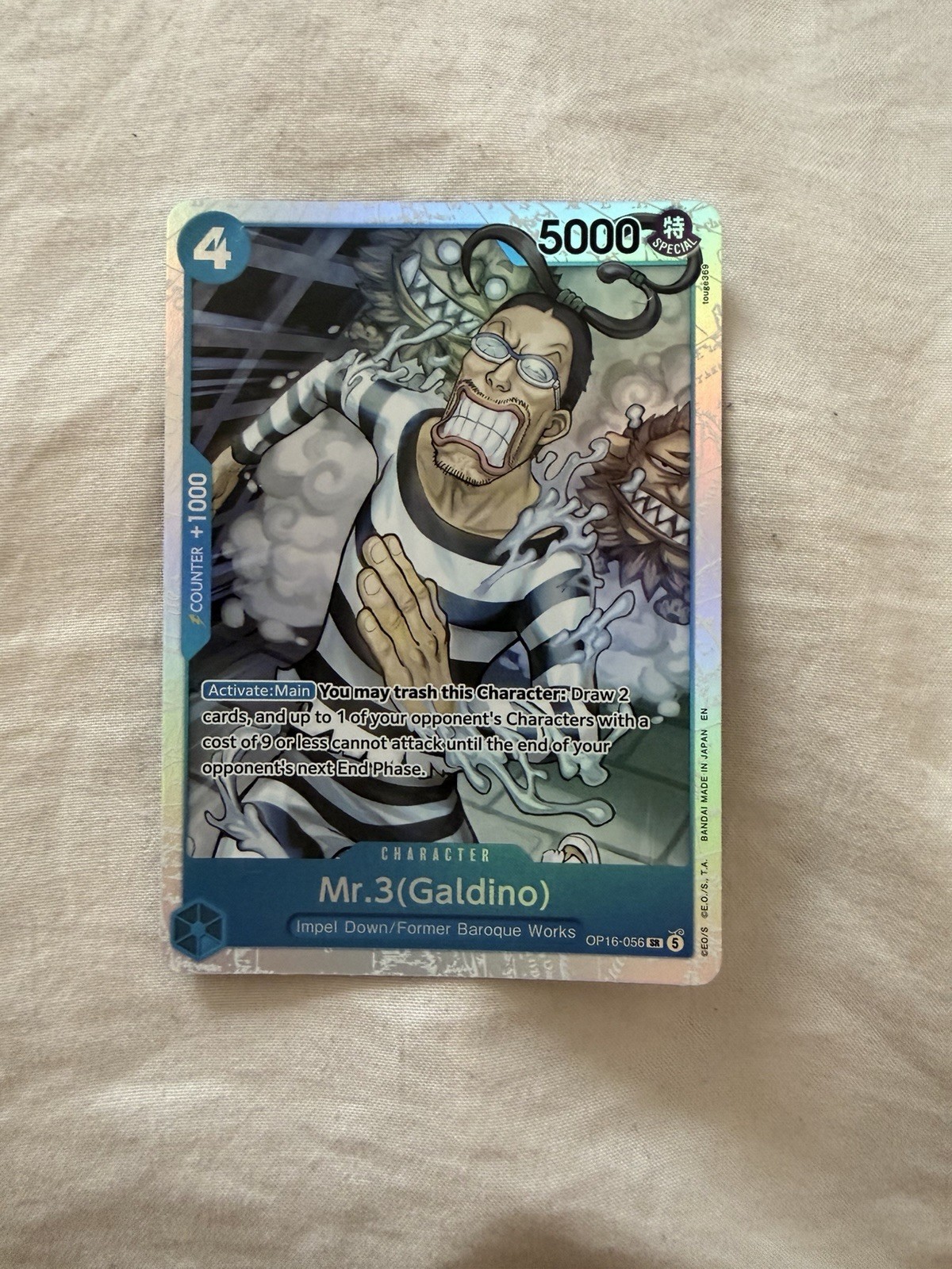 Mr.3 (Galdino) OP16-056 Foil SR One Piece Card Game “The Time Of Battle”