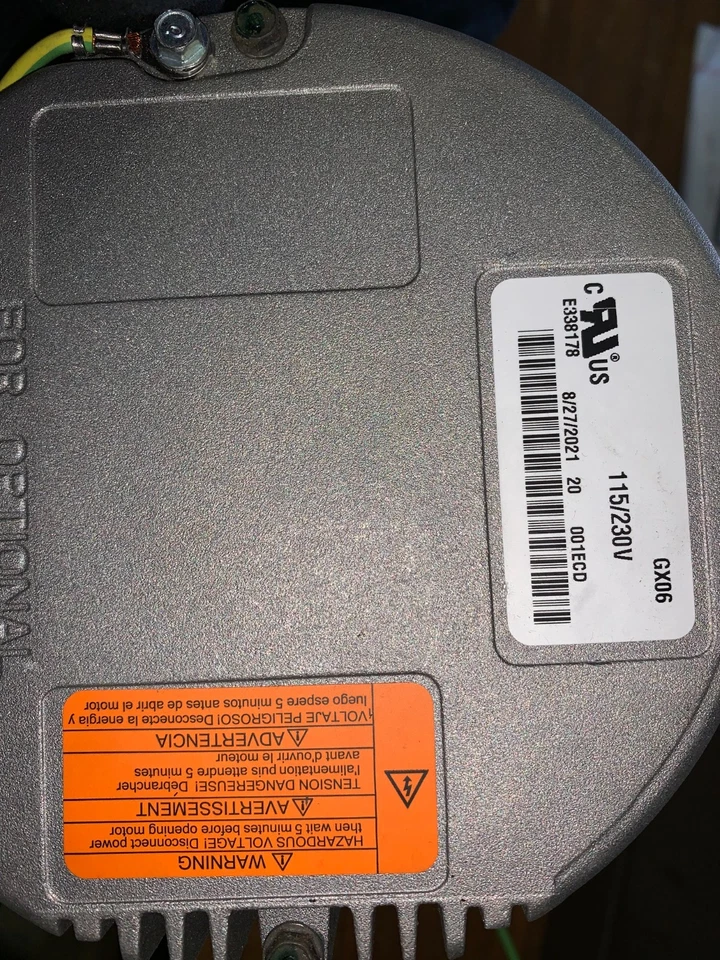 EC Direct Drive Blower Motor, 1070 RPM, 1/2 HP 115/208-230V - Image 3 of 3