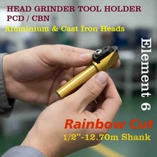 1x HEAD GRINDER TOOL HOLDER ALUMINIUM CAST IRON HEADS PCD/CBN 1/2" SHANK GERMAN