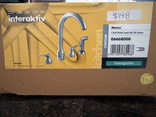 Hansgrohe Interactiv Metro 4-hole Kitchen Faucet W/Side Sprayer 06668000