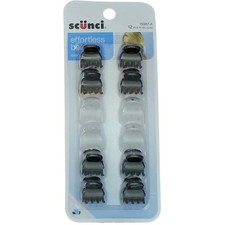 3 Pack Scunci Effortless Beauty Everyday Fashion Jaw Clips, Black, Brown  Cl...