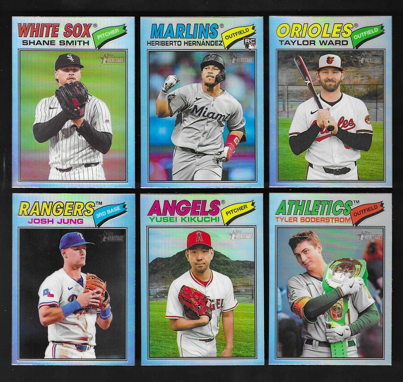2026 Topps Heritage Chrome Refractor Lot (6) Soderstrom-Jung-Smith SPs