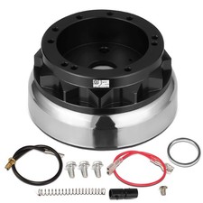 For 65-69 Fairlane Mustang Steering Wheel Black Aluminum 6-bolt Hub Adapter For 65-69 Fairlane Mustang Steering Wheel Black Aluminum 6-bolt Hub Adapter