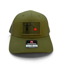 Blackbeard’s Flag Patch Hat Richardson 112 | Tactical OD Green Ripstop Cap |