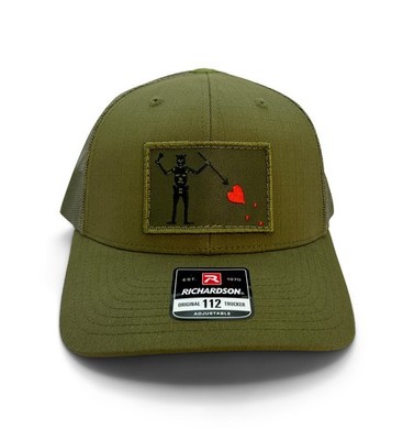 Blackbeard s Flag Patch Hat Richardson 112 | Tactical OD Green Ripstop Cap |