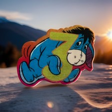 Vintage Disney Winnie The Poo Eeyore 3 Birthday Pin Badge