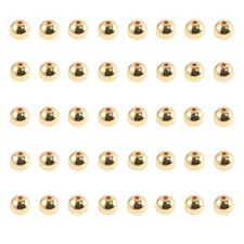 40Pcs 8mm Gold Spacer Beads for Bracelets Making, Round Beads Small Gold Bead...