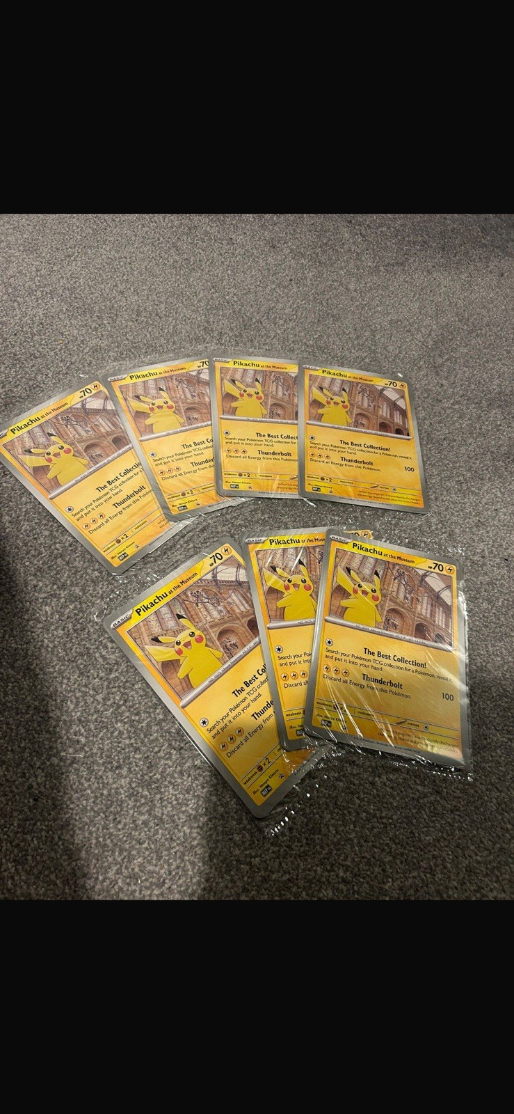 X7 Pikachu At The Museum Pokemon Cards