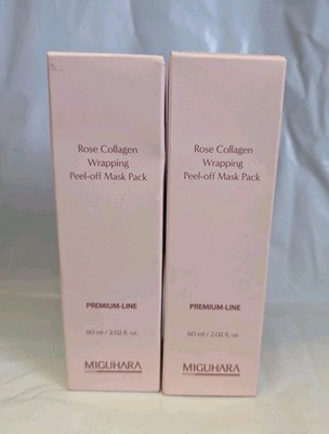 MIGUHARA Rose Collagen Wrapping Mask - Elasticity & Firming New/Sealed 2pk