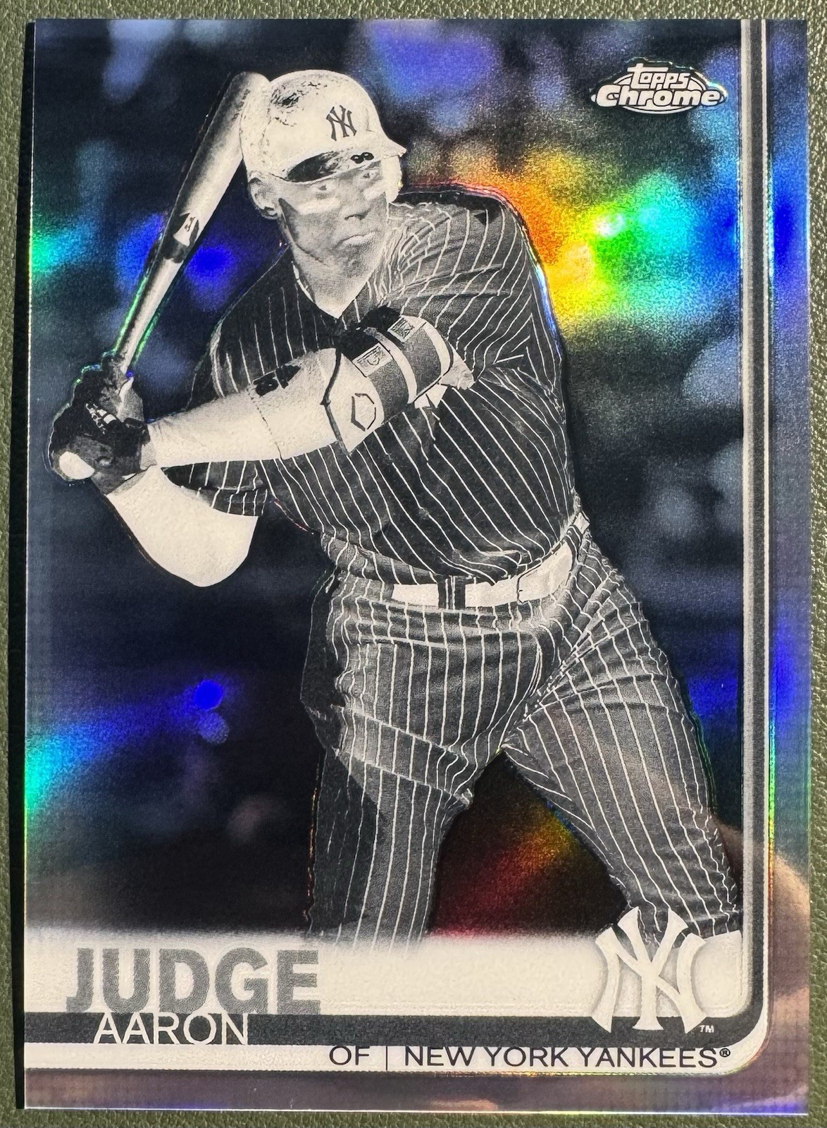 2019 Topps Chrome #100 Aaron Judge Negative Refractor