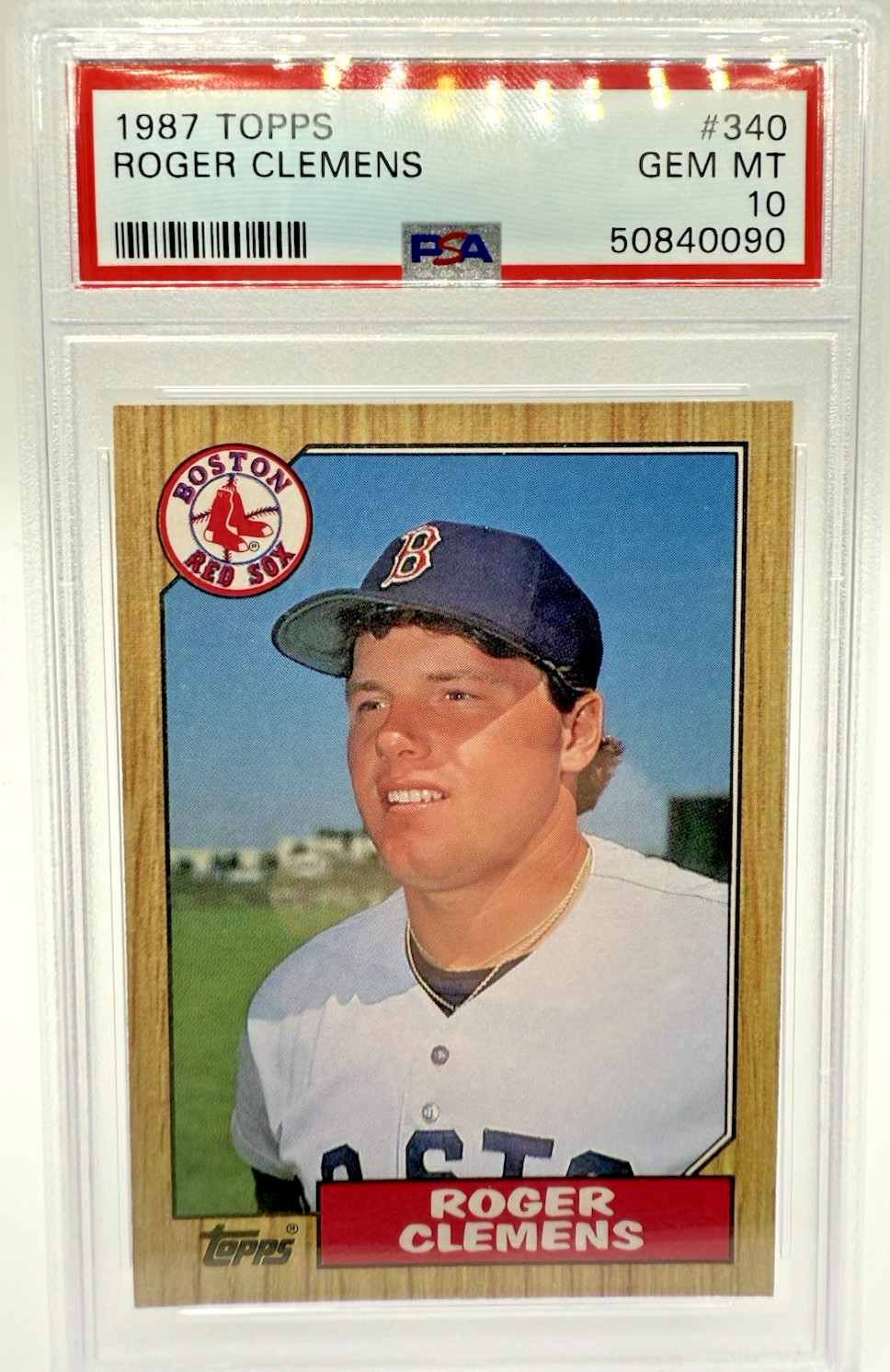1987 Topps Roger Clemens #340 PSA 10 Boston Red Sox