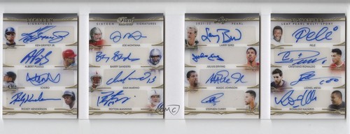 2021 Leaf Pearl 16 Auto 1/1 Curry Messi Ronaldo Bird Manning Johnson Sanders