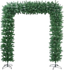 Christmas Tree Arch Door Decorations Green Xmas Tree Outdoor Garland 2.4m Tall