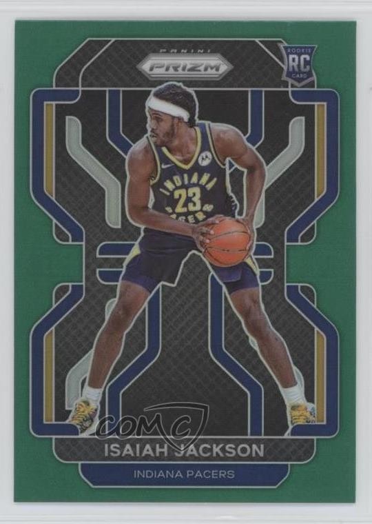 2021-22 Panini Prizm Green Prizm Isaiah Jackson #309 Rookie RC 0x49