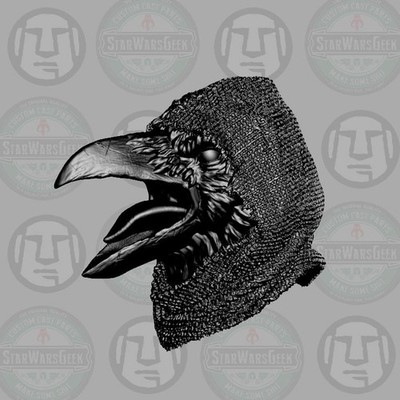 Hooded Raven Crow Bird v2 custom for 1:6 1:10 1:12 1:18 fantasy figures