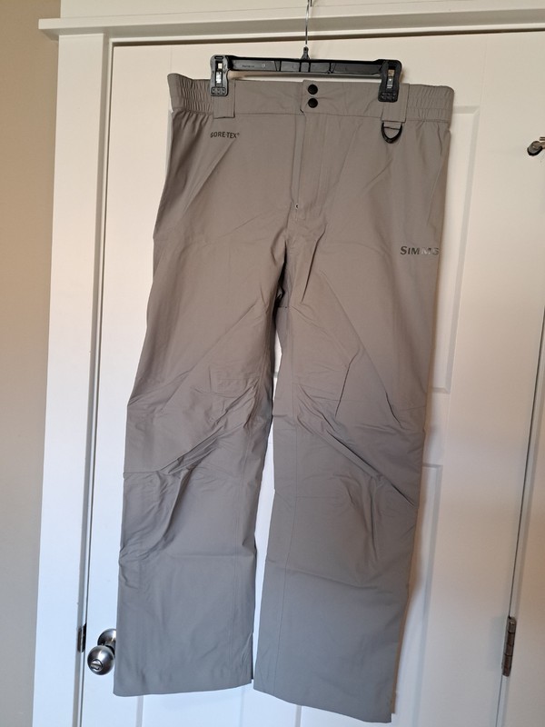Simms Fishing Vapor Elite GORE-TEX Rain Pants Med Boulder RARE BEST EVER!  NEW