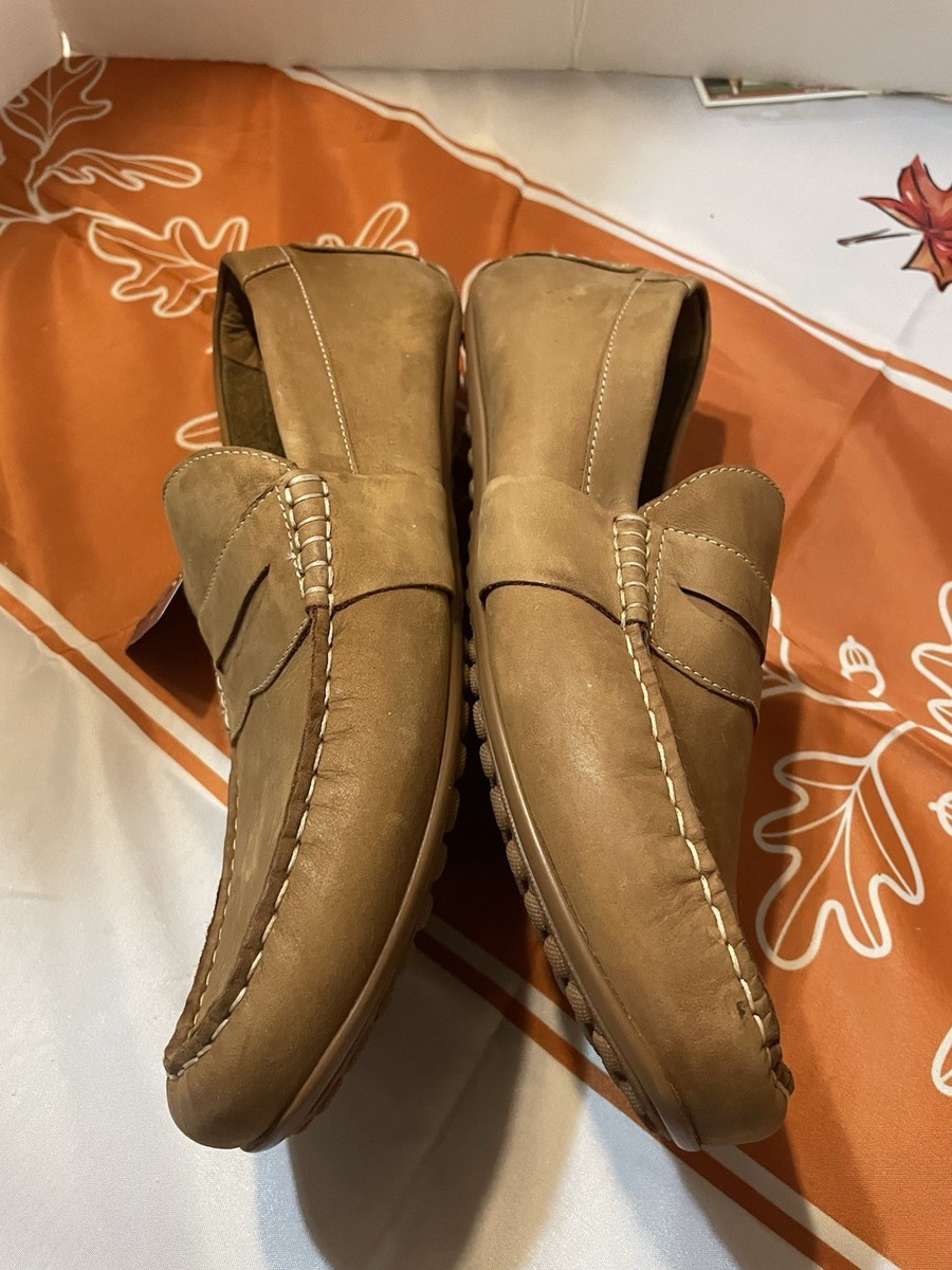 STAFFORD Penny Loafers Size 12M 014-9182 0109 BROWN LEATHER  display picture 3