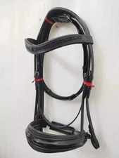 Shimmer Patent Dressage Leather Bridle Brow-band Leather Softy Padding.