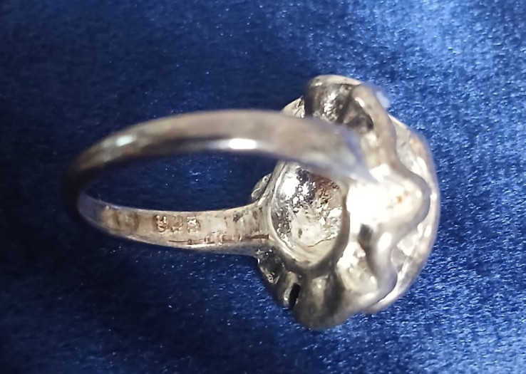 VTG Sz. 8 Solid 925 STERLING SILVER Modernist/Bru… - image 7