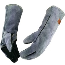 WZQH 16 Inches932 Leather Forge Welding Gloves Heat/Fire ResistantMitts