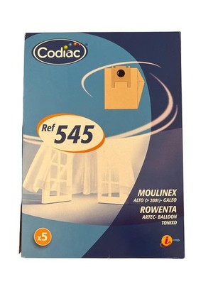 Codiac Staubsaugerbeutel Ref 545 für Moulinex, Rowenta kompatibel Swirl R29