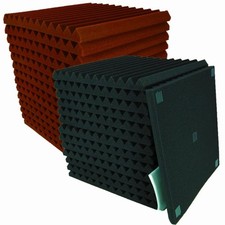 52 Pack Black/burgundy12 "X 12 "X1" Acoustic Panels Studio Soundproofing Foam...