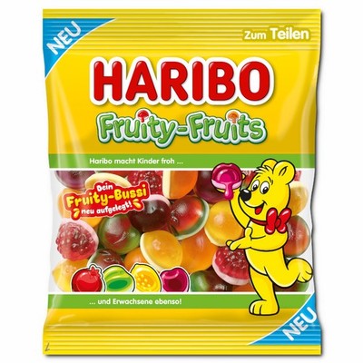 (8,06 /1kg) Haribo Fruity-Fruits, Fruchtgummi, 160g Beutel