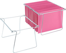 2 Pack Hanging File Folder Frame Adjustable Steel Cabinet Rails 11-17.4 In