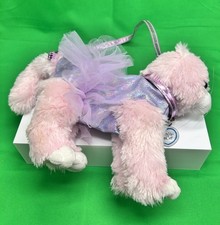 Poochie  Co Pink Puppy Dog With Tutu Bag Purse Plush 12  Long