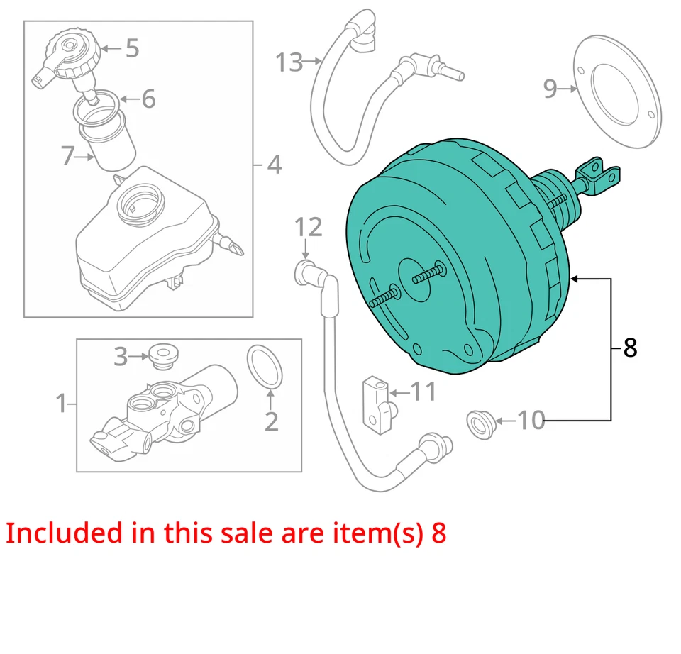 BMW 335i 2011 potenciador de freno OEM 150 k millas - LKQ404562152 Foto 4 de 4
