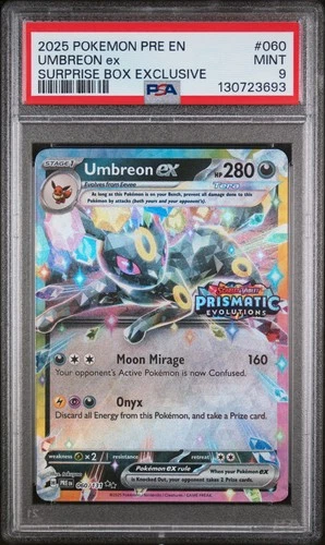 Umbreon Ex Surprise Box Exclusive Pokemon Prismatic Evolutions 060/131 PSA 9