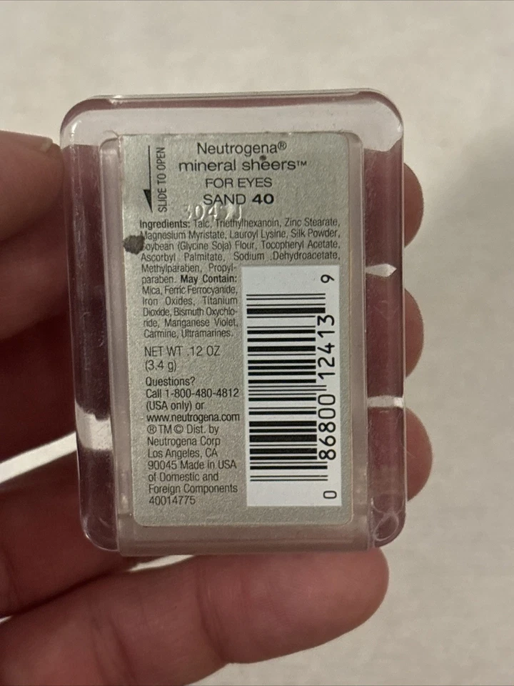 Neutrogena, Mineral Sheers For Eyes SAND 40, .12 Oz 3.4G, Discontinued FREE SHIP - Image 3 of 3