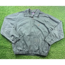 VTG 90s Chaps Ralph Lauren L Green Harrington Bomber Jacket Crest Logo garment