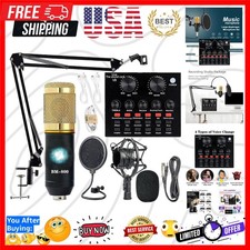 Podcast Equipment Bundle, BM-800 Recording Studio Package with Voice Changer,...