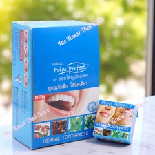 Prim Perfect Thai Herbal Clove Toothpaste Anti Bacteria Whitening Teeth 25g x 12