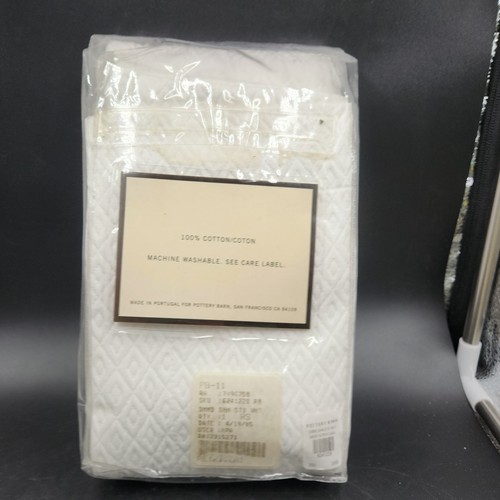 NEW Pottery Barn Diamond Matelasse Standard Sham White - Picture 2 of 5
