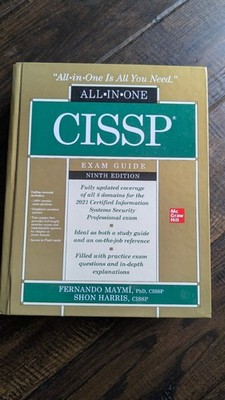 CISSP All-In-One Exam Guide, Ninth Edition by Maymi & Harris GOOD Hardcover