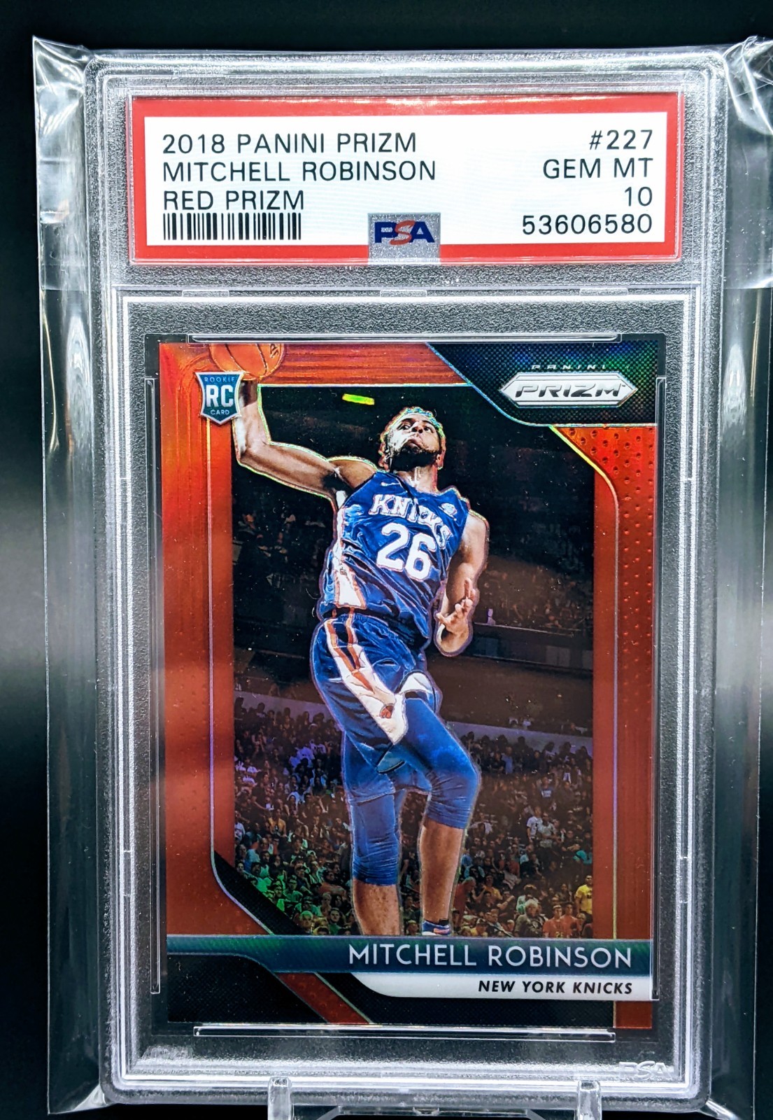 2018 Panini Prizm #227 Mitchell Robinson Rookie Red Prizm #/299 PSA 10 - 6580