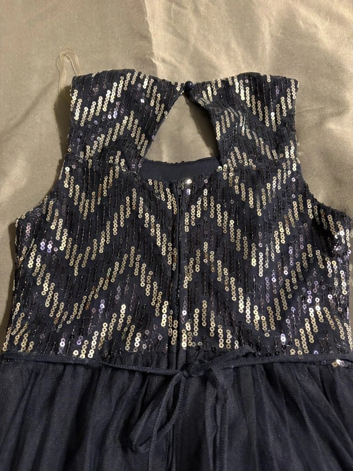 Vestido de fiesta negro Speechless para niñas elegante secuencia talla 10 Foto 4 de 4