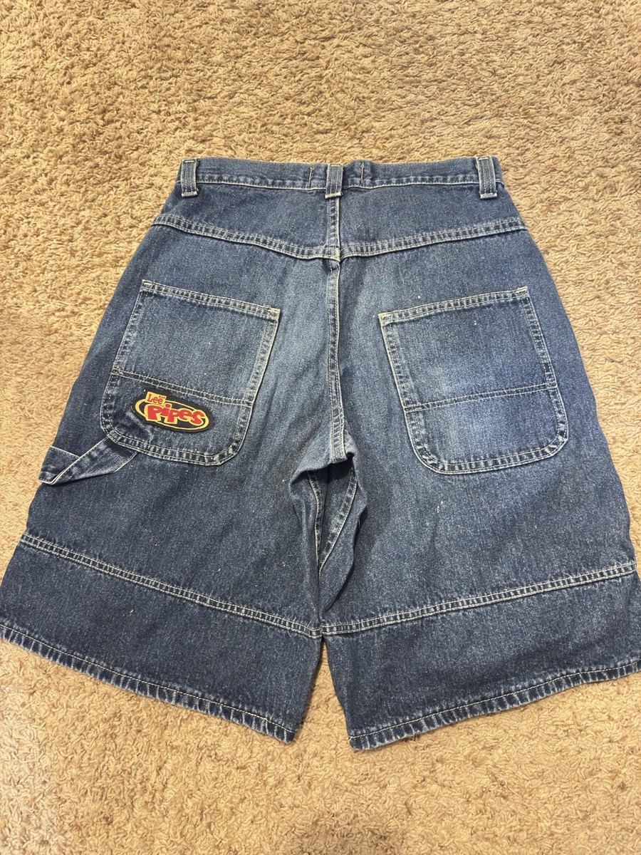 1990s Lee pipes shorts w表記:34 Vintage Lee pipes BMX Denim Shorts Size 32 90s Skating