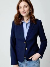 J. Crew Factory Navy Wool Blend Schoolboy Jacket 14