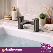 Gun Metal Bath Tap Filler Bath Filler Two Lever Tap Bathroom Tap