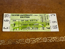 1978 Dayton Flyers Xavier Musketeers Full Basketball Ticket Jim Paxson 1/7