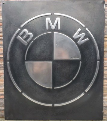 BMW Handmade Metal Sign Vintage Garage Decor Wall Art 20x24.