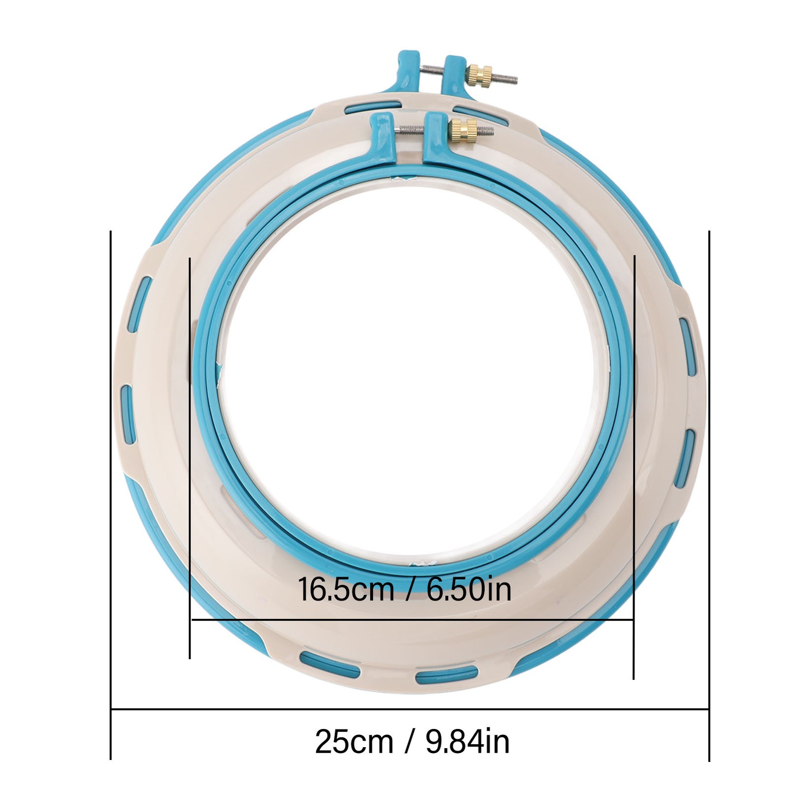 Embroidery Stand Hoop 16.5cm 25cm Double Sided Punch Needle Stand Hoop Frame For