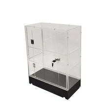 Clear Plexiglass Acrylic Cabinet Display Case 4Jewelry Cell Phone Valuable 14604